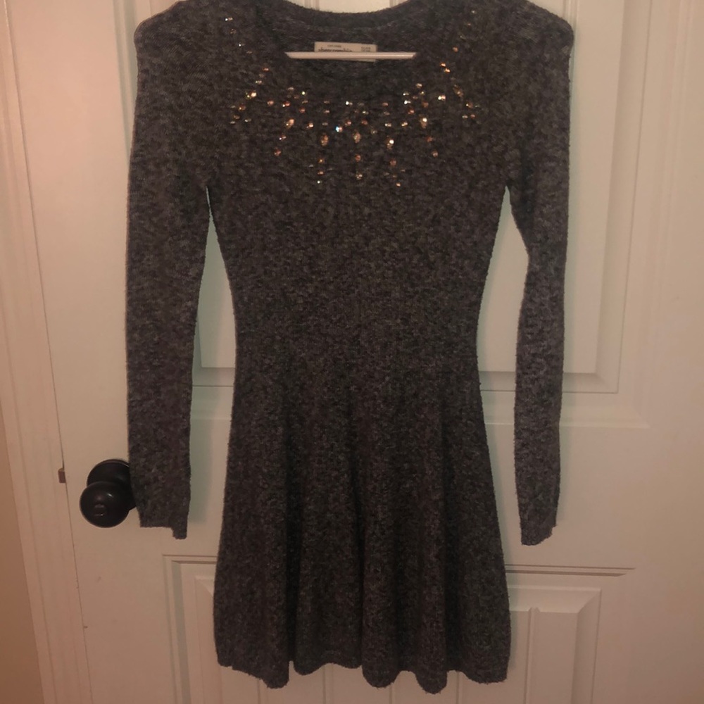 A gray above the knee dress